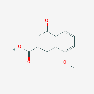 molecular formula C12H12O4 B172877 8-Methoxy-4-oxo-1,2,3,4-tetrahydronaphthalene-2-carboxylic acid CAS No. 16035-97-5