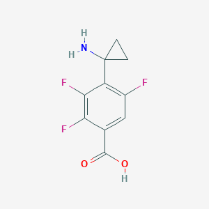 molecular formula C10H8F3NO2 B172880 4-(1-氨基环丙基)-2,3,5-三氟苯甲酸 CAS No. 143785-86-8