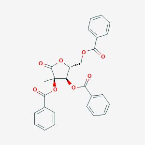 molecular formula C27H22O8 B017292 [(2R,3R,4R)-3,4-dibenzoyloxy-4-methyl-5-oxooxolan-2-yl]methyl benzoate CAS No. 7392-74-7