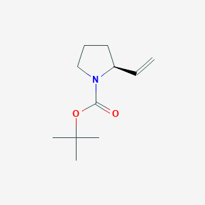 molecular formula C11H19NO2 B172920 (S)-tert-butyl 2-vinylpyrrolidine-1-carboxylate CAS No. 115393-77-6