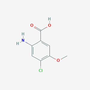 molecular formula C8H8ClNO3 B172956 2-Amino-4-chloro-5-methoxybenzoic acid CAS No. 181434-76-4