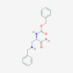 molecular formula C18H20N2O4 B172961 (S)-3-(benzylamino)-2-(benzyloxycarbonylamino)propanoic acid CAS No. 160885-24-5