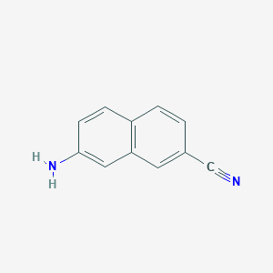 molecular formula C11H8N2 B172971 7-Aminonaphthalene-2-carbonitrile CAS No. 129667-71-6