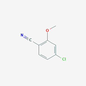 molecular formula C8H6ClNO B172973 4-Chloro-2-methoxybenzonitrile CAS No. 100960-68-7