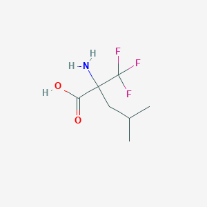 molecular formula C7H12F3NO2 B172985 2-amino-4-methyl-2-(trifluoromethyl)pentanoic Acid CAS No. 136030-50-7