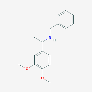 molecular formula C17H21NO2 B172993 N-benzyl-1-(3,4-dimethoxyphenyl)ethanamine CAS No. 114754-73-3