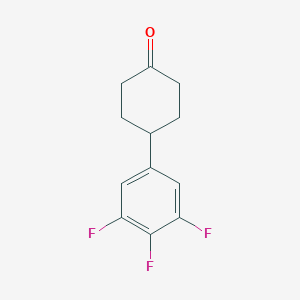 molecular formula C12H11F3O B172998 4-(3,4,5-Trifluorophenyl)cyclohexan-1-one CAS No. 160148-05-0