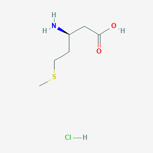 molecular formula C6H14ClNO2S B173034 (S)-3-amino-5-(methylthio)pentanoic acid hydrochloride CAS No. 1217608-24-6