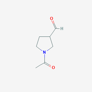 molecular formula C7H11NO2 B173049 1-Acetylpyrrolidine-3-carbaldehyde CAS No. 1207866-93-0