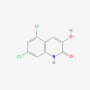 molecular formula C9H5Cl2NO2 B173075 5,7-dichloro-3-hydroxyquinolin-2(1H)-one CAS No. 176170-12-0