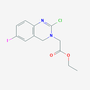 molecular formula C12H12ClIN2O2 B173076 Ethyl 2-(2-chloro-6-iodoquinazolin-3(4H)-yl)acetate CAS No. 116027-13-5