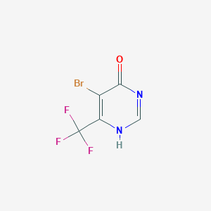 molecular formula C5H2BrF3N2O B173100 5-Bromo-6-(trifluoromethyl)pyrimidin-4-ol CAS No. 126538-81-6