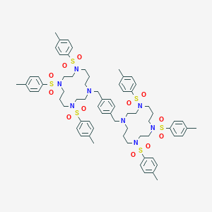 molecular formula C70H90N8O12S6 B173105 1,4,8,11-Tetraazacyclotetradecane, 1,1'-[1,4-phenylenebis(Methylene)]bis[4,8,11-tris[(4-Methylphenyl)sulfon yl]- CAS No. 110078-47-2