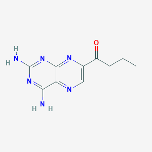 molecular formula C10H12N6O B017311 1-(2,4-Diaminopteridin-7-yl)butan-1-one CAS No. 107260-56-0