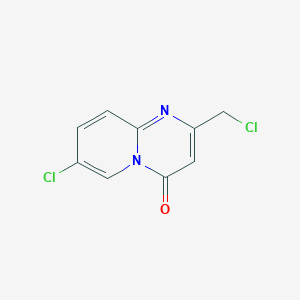 molecular formula C9H6Cl2N2O B173144 7-氯-2-(氯甲基)-4H-吡啶并[1,2-a]嘧啶-4-酮 CAS No. 162469-87-6