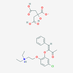 molecular formula C28H34ClNO10 B017315 (Z)-3-(5-Chloro-2-(2-(diethylamino)ethoxy)phenoxy)-4-phenyl-3-buten-2-one citrate (1:1) CAS No. 106064-11-3