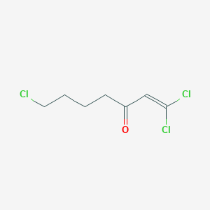 molecular formula C7H9Cl3O B173153 1,1,7-trichlorohept-1-en-3-one CAS No. 158355-41-0