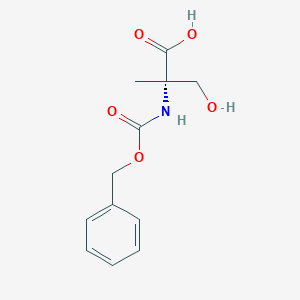molecular formula C12H15NO5 B173173 (S)-2-(((Benzyloxy)carbonyl)amino)-3-hydroxy-2-methylpropanoic acid CAS No. 114396-70-2