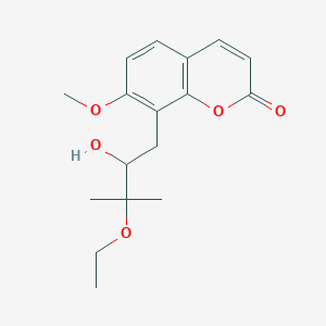 molecular formula C17H22O5 B173203 8-(3-乙氧基-2-羟基-3-甲基丁基)-7-甲氧基-2H-色满-2-酮 CAS No. 125072-68-6