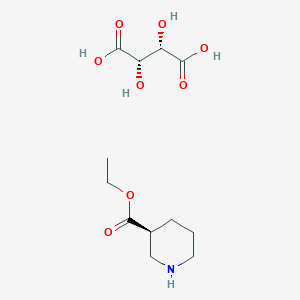 molecular formula C12H21NO8 B173216 乙基（S）-3-哌啶甲酸酯 D-酒石酸盐 CAS No. 163343-71-3