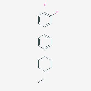 molecular formula C20H22F2 B173221 3,4-Difluoro-4'-(trans-4-ethylcyclohexyl)biphenyl CAS No. 134412-18-3
