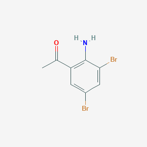 molecular formula C8H7Br2NO B173223 1-(2-氨基-3,5-二溴苯基)乙酮 CAS No. 13445-89-1