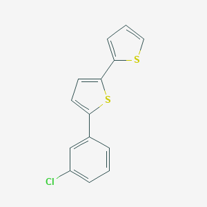 molecular formula C14H9ClS2 B173230 2-(3-Chlorophenyl)-5-thiophen-2-ylthiophene CAS No. 106926-07-2
