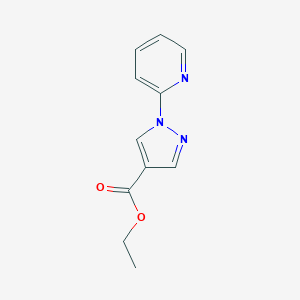molecular formula C11H11N3O2 B173231 ethyl 1-(pyridin-2-yl)-1H-pyrazole-4-carboxylate CAS No. 171193-35-4