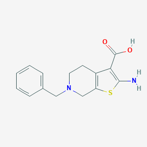 molecular formula C15H16N2O2S B173245 2-amino-6-benzyl-5,7-dihydro-4H-thieno[2,3-c]pyridine-3-carboxylic acid CAS No. 126766-10-7