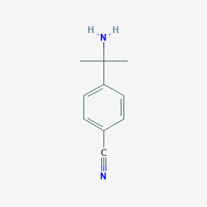 molecular formula C10H12N2 B173250 4-(2-Aminopropan-2-yl)benzonitrile CAS No. 130416-46-5