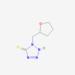 molecular formula C6H10N4OS B173259 1-(tetrahydrofuran-2-ylmethyl)-1H-tetrazole-5-thiol CAS No. 148580-41-0