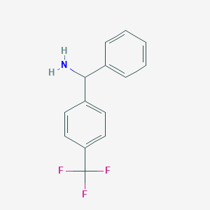molecular formula C14H12F3N B173280 Phenyl-[4-(trifluoromethyl)phenyl]methanamine CAS No. 154233-38-2
