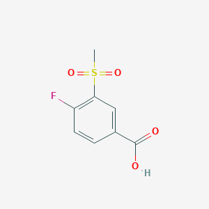 molecular formula C8H7FO4S B173288 4-氟-3-(甲磺基)苯甲酸 CAS No. 158608-00-5