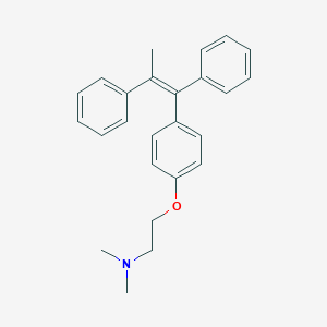 molecular formula C25H27NO B173295 Ethanamine, 2-(4-(1,2-diphenyl-1-propenyl)phenoxy)-N,N-dimethyl-, (Z)- CAS No. 15917-50-7