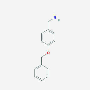 molecular formula C15H17NO B173311 N-methyl-1-(4-phenylmethoxyphenyl)methanamine CAS No. 169943-94-6