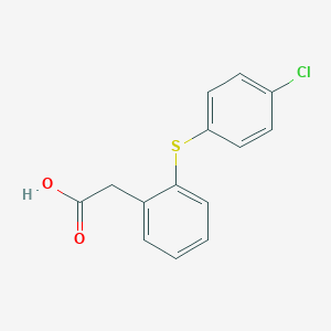 molecular formula C14H11ClO2S B173312 2-(2-((4-Chlorophenyl)thio)phenyl)acetic acid CAS No. 13459-62-6