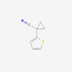 molecular formula C8H7NS B173327 1-(Thiophen-2-yl)cyclopropanecarbonitrile CAS No. 162959-93-5