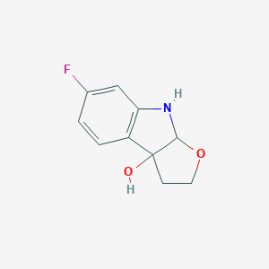 molecular formula C10H10FNO2 B017334 3alpha-Hydroxy-6-fluoroindoline CAS No. 106072-73-5