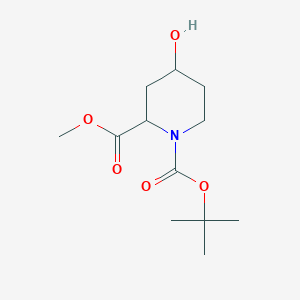 molecular formula C12H21NO5 B173354 1-tert-Butyl 2-methyl 4-hydroxypiperidine-1,2-dicarboxylate CAS No. 187753-13-5