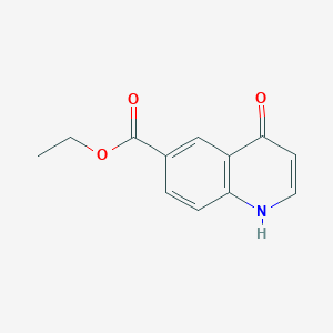 molecular formula C12H11NO3 B173365 Ethyl 4-hydroxyquinoline-6-carboxylate CAS No. 127286-04-8