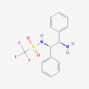 molecular formula C15H15F3N2O2S B173382 N-[(1S,2S)-2-Amino-1,2-diphenylethyl]-1,1,1-trifluoromethanesulfonamide CAS No. 167316-28-1