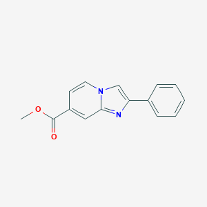 molecular formula C15H12N2O2 B173383 Methyl 2-phenylimidazo[1,2-a]pyridine-7-carboxylate CAS No. 1030-33-7