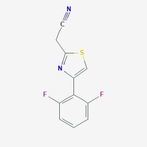 molecular formula C11H6F2N2S B173455 2-[4-(2,6-Difluorophenyl)-1,3-thiazol-2-yl]acetonitrile CAS No. 184839-29-0