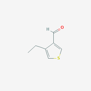molecular formula C7H8OS B173456 3-Thiophenecarboxaldehyde, 4-ethyl- (9CI) CAS No. 197724-05-3