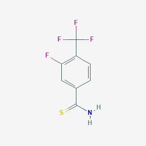 molecular formula C8H5F4NS B017353 3-氟-4-(三氟甲基)苯甲硫酰胺 CAS No. 317319-16-7