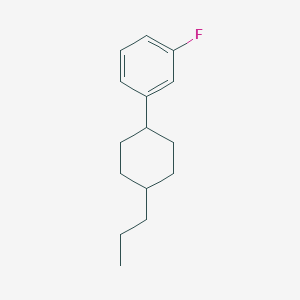 molecular formula C15H21F B173560 1-Fluoro-3-(trans-4-propylcyclohexyl)benzene CAS No. 119511-09-0