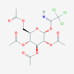 molecular formula C16H20Cl3NO10 B017360 2,3,4,6-Tetra-O-acetyl-alpha-D-glucopyranosyl Trichloroacetimidate CAS No. 74808-10-9
