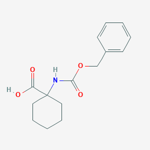 molecular formula C15H19NO4 B173627 1-(Cbz-amino)cyclohexanecarboxylic acid CAS No. 17191-43-4