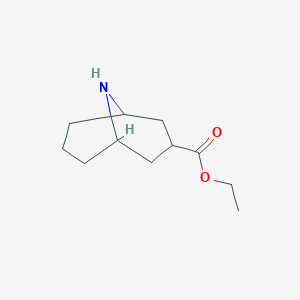 molecular formula C11H19NO2 B173646 Ethyl 9-azabicyclo[3.3.1]nonane-3-carboxylate CAS No. 141379-91-1