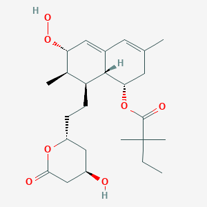 (1S,6S,7R,8S,8aR)-6-Hydroperoxy-8-{2-[(2R,4R)-4-hydroxy-6-oxooxan-2-yl]ethyl}-3,7-dimethyl-1,2,6,7,8,8a-hexahydronaphthalen-1-yl 2,2-dimethylbutanoate